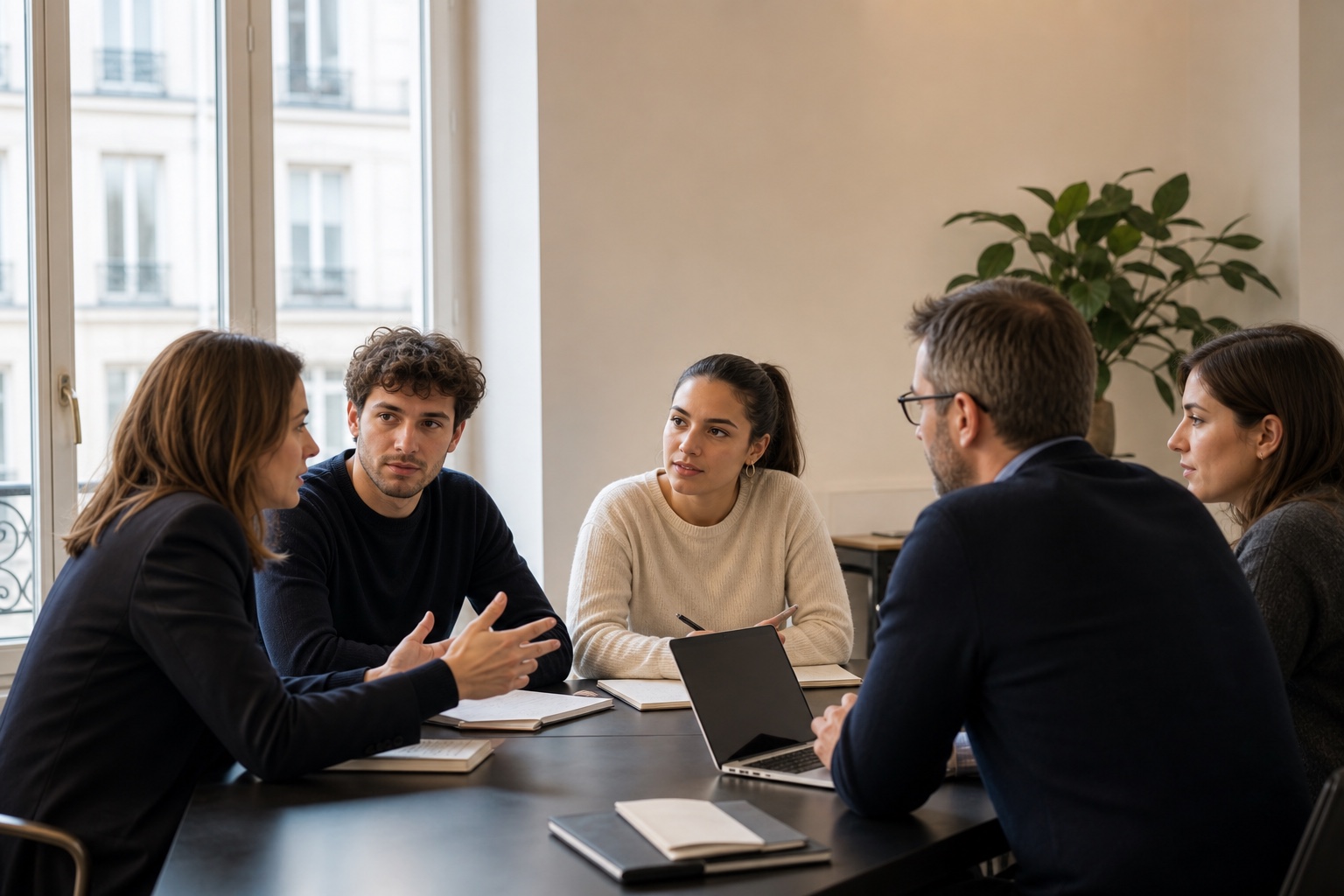 Une équipe WebFitYou échange avec de jeunes talents autour de leur progression
