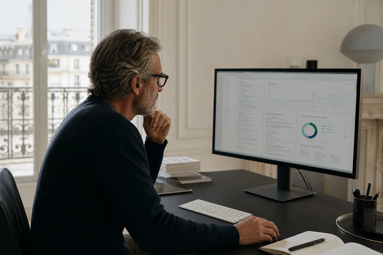 Expert SEO analysant les performances organiques d’un site web
