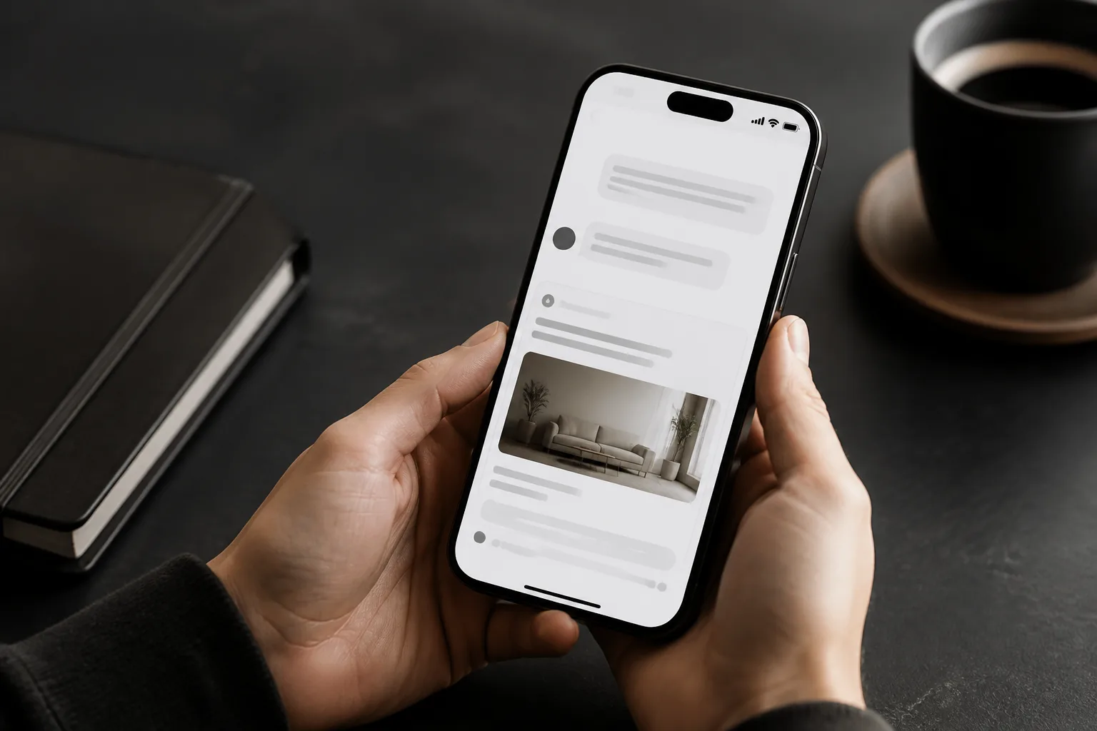 Recommandation sponsorisée intégrée à une interface conversationnelle sur smartphone
